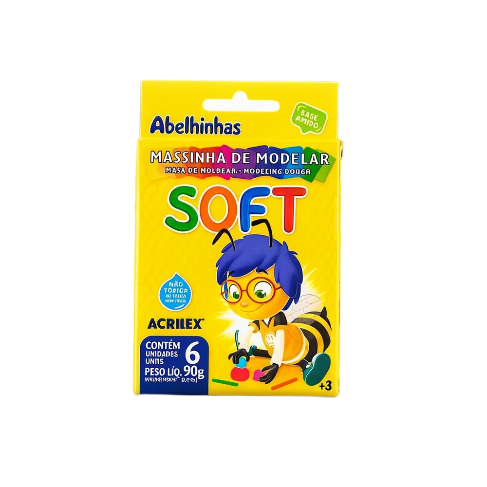 Massinha de Modelar 6 cores